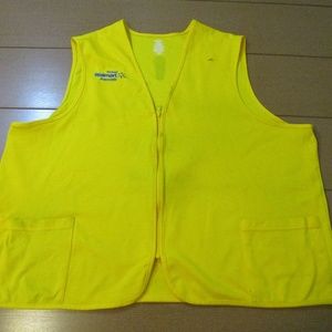 Walmart Associate Yellow Zip Uniform Employee Work Vest Unisex Sz 3XL